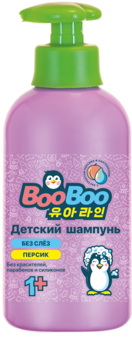 Детский шампунь с ароматом персика, BooBoo, 500мл