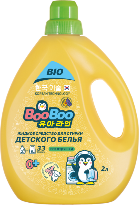 Средство жидкое для стирки детского белья, BooBoo, 2000мл