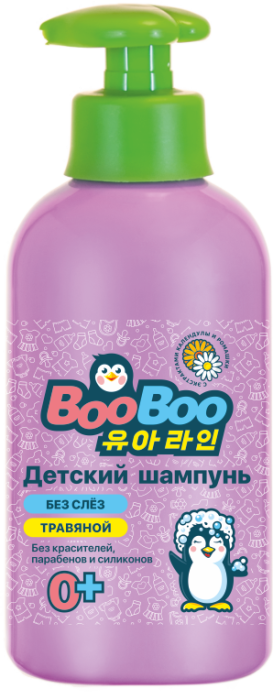 Детский шампунь с ароматом лечебных трав, BooBoo, 500мл