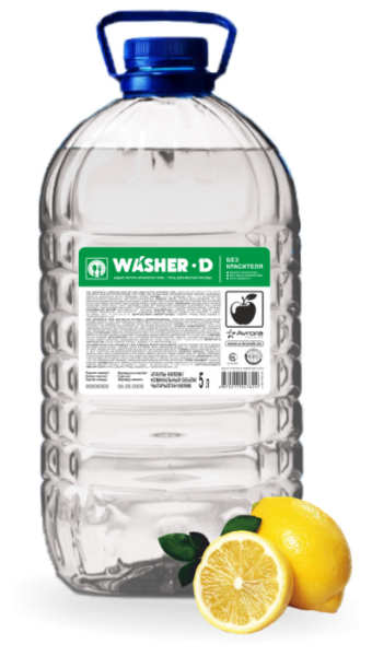 Гель для мытья посудыс ароматом лимона Washer-D 5000мл