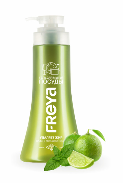Гель для мытья посуды "Мята и лайм" "Freya ", 450 мл