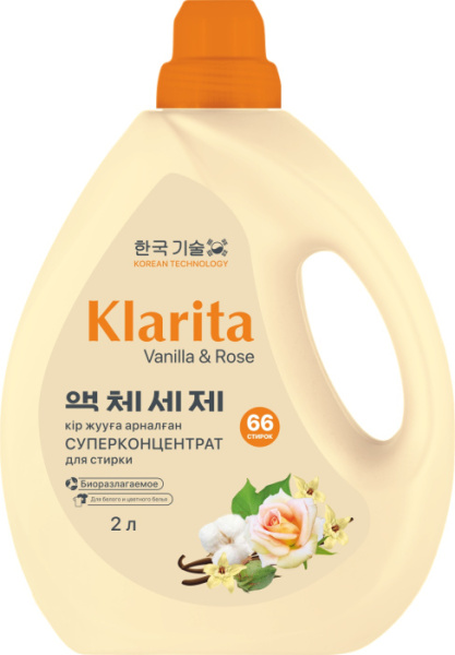Средство жидкое для стирки Суперконцентрат «Vanilla & Rose», Effect 2000мл.