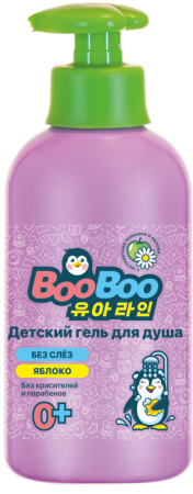 Детский гель для душа с ароматом яблока, BooBoo, 500мл