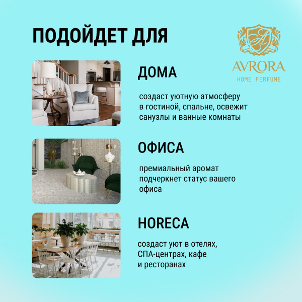 "Avrora Home Perfume"  Аромадиффузор  «Lazurit», 50мл.