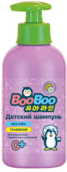 Детский шампунь с ароматом лечебных трав, BooBoo, 500мл