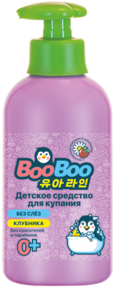 Детское средство для купания с ароматом клубники, BooBoo, 500мл